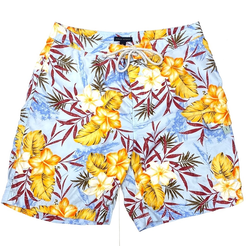 Banana Republic Men's Multi-Color Tropical Board Shorts